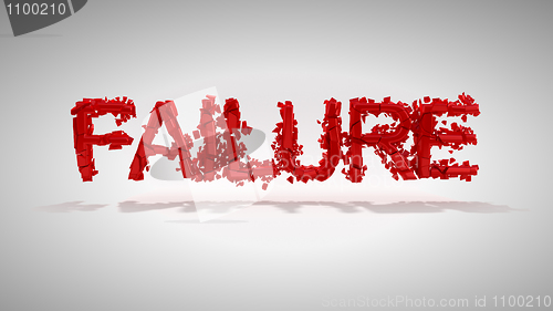 Image of Red Failure word destruction
