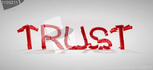 Image of Red Trust word destruction 