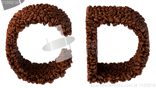 Image of Roasted Coffee font C and D letters