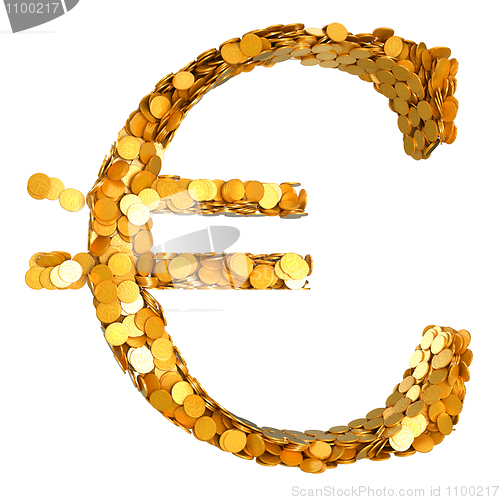 Image of Golden Euro currency and cash