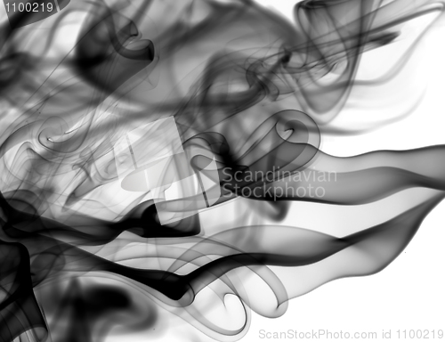 Image of Abstract fume patterns on white