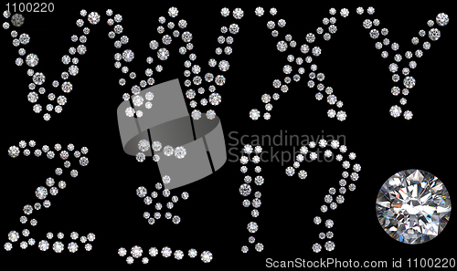 Image of Diamond V-Z letters and punctuation marks