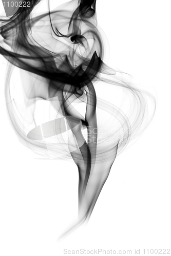 Image of Black Abstraction. Fume shape on white