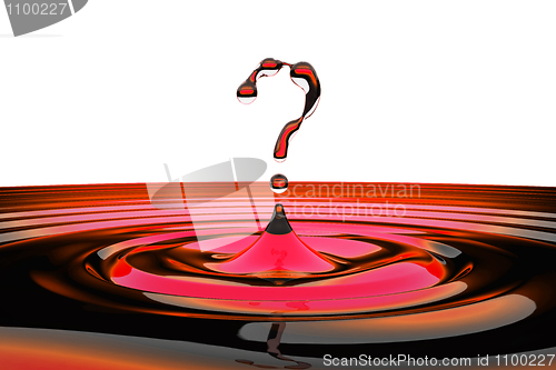 Image of FAQ concept. Symbol shaped water drops