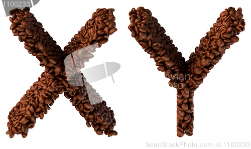 Image of Roasted Coffee font X and Y letters
