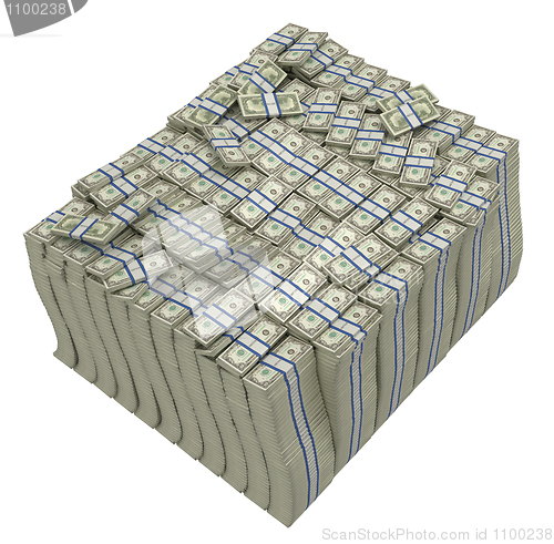 Image of Treasury. Huge bundle of US dollars