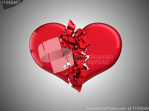 Image of Divorce and love. Broken Heart