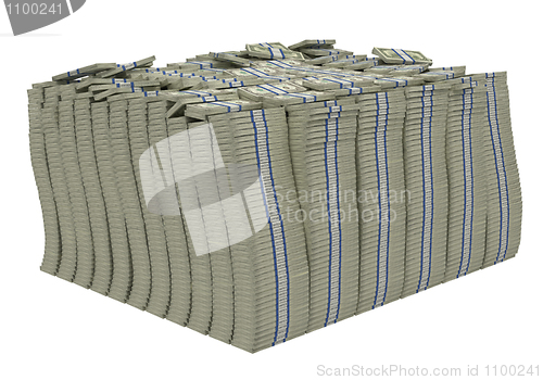 Image of Treasure. Huge bundle of american dollars