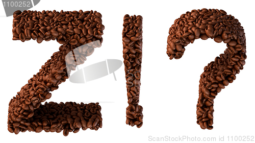 Image of Roasted Coffee font Z and wow, What symbols