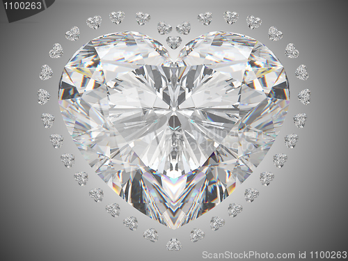 Image of Luxury love - large heart cut diamond