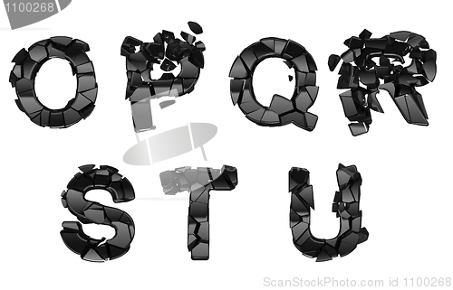 Image of Broken O-U font letters
