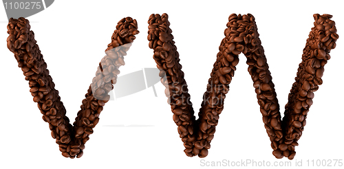 Image of Roasted Coffee font V and W letters