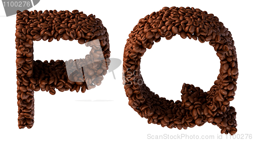 Image of Roasted Coffee font P and Q letters