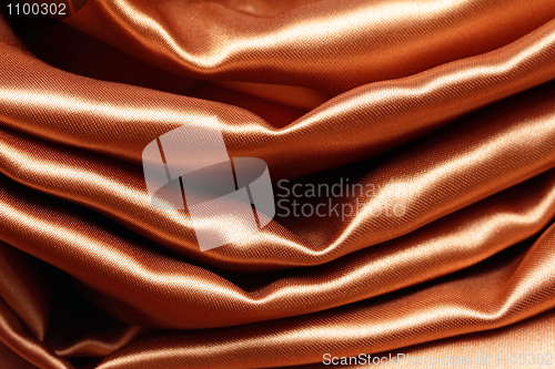 Image of gold crumpled silk fabric