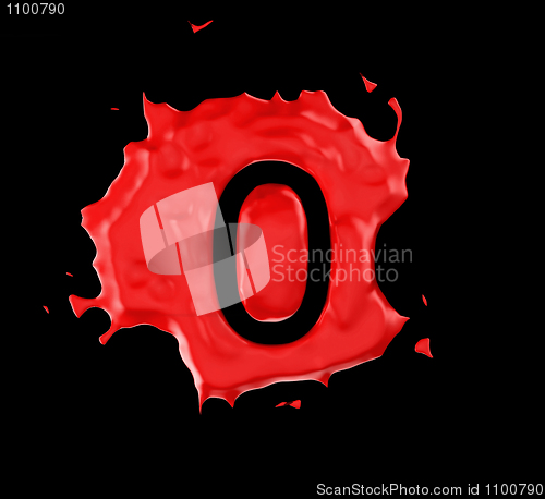 Image of Red blob zero figure over black background