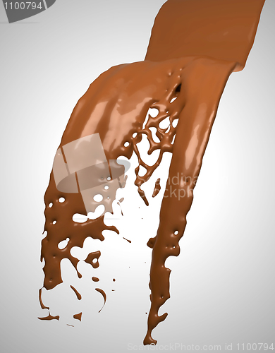 Image of Liquid milk chocolate flow