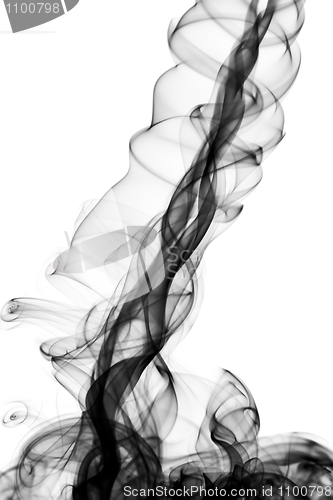 Image of Abstract black fume shape on white