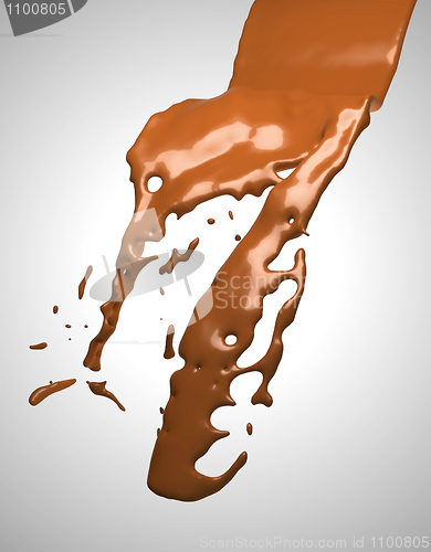 Image of Tasty Liquid chocolate flow. Large resolution