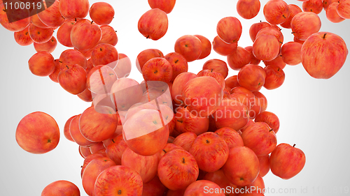 Image of Ripe Red apples flow 