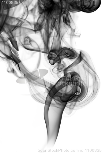 Image of Black Abstract smoke on white