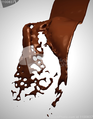 Image of Melted chocolate flow