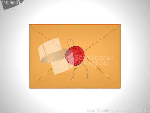 Image of Private Letter sealed with red sealing wax