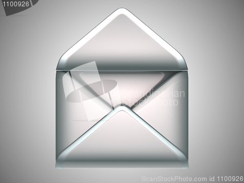 Image of Mail and post - opened silver envelope