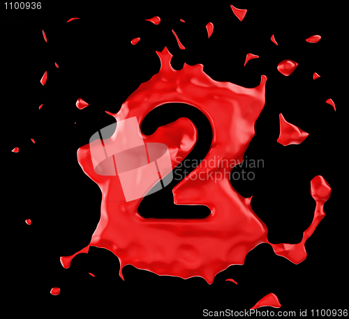 Image of Red blob 2 figure over black background