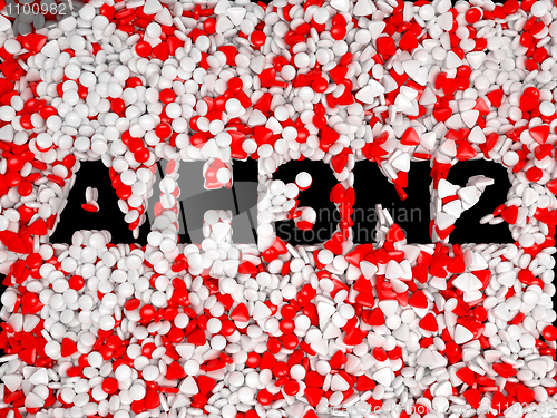 Image of Swine Flu H3N2 epidemic pills background