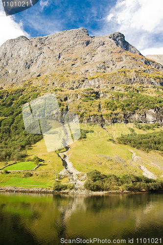 Image of Mountain of norwegian fjord in Norway