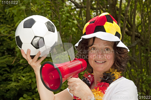 Image of Female soccer Fan