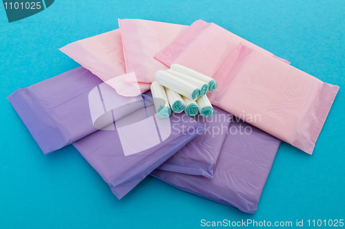 Image of Sanitary napkins and tampons