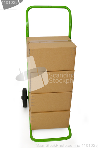 Image of Hand truck with packages