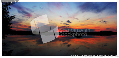 Image of Panoramic sunset