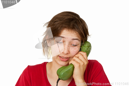 Image of Woman during phone call