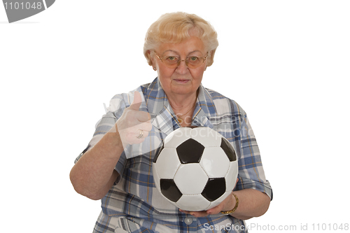 Image of Aged soccer fan