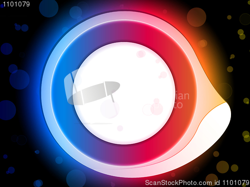 Image of Rainbow Circle Border with Sparkles and Swirls.