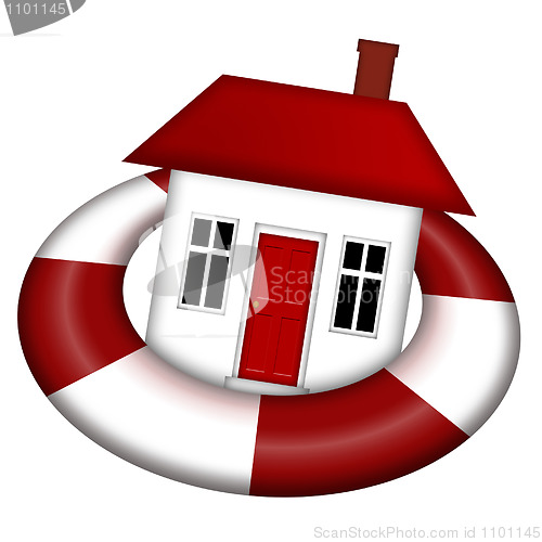 Image of House Afloat on Lifesaver
