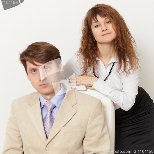 Image of Young business people - man and woman