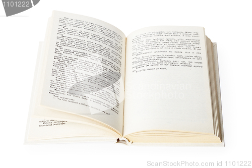 Image of Open book on white background