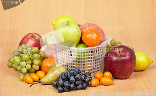 Image of Arrangement of variety of different fruits