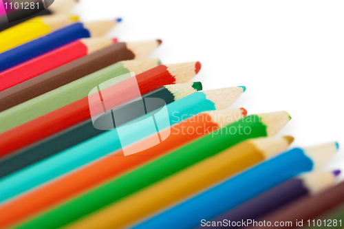 Image of Colored pencils isolated on white background