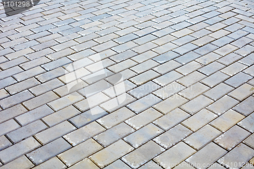 Image of Surface covered with gray bricks