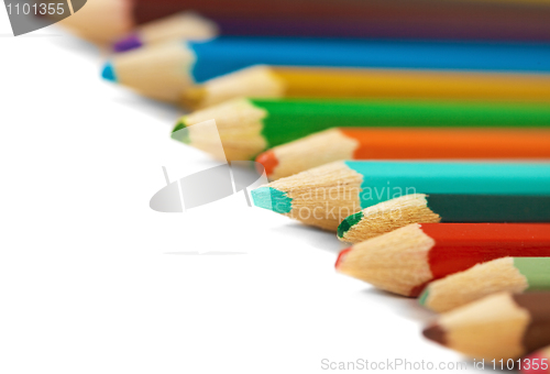 Image of Pencils on white background