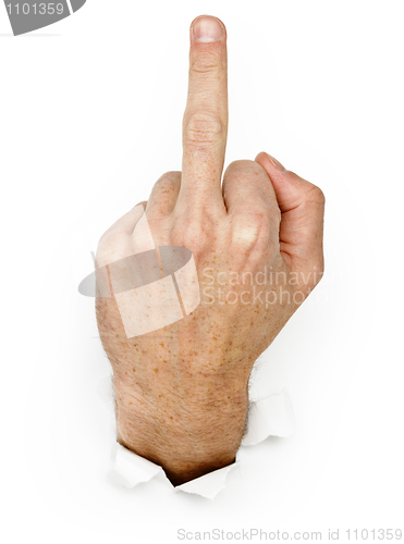 Image of Hand demonstrates boorish gesture