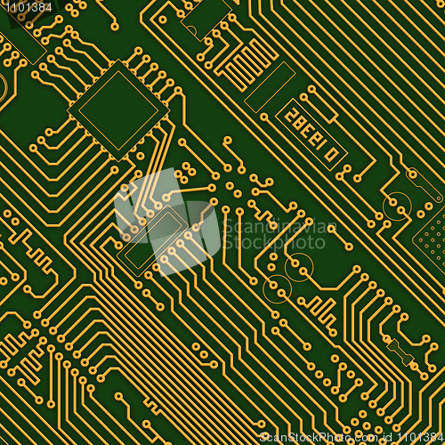 Image of Industrial high-tech golden - green background