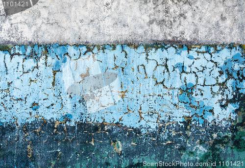 Image of Concrete old wall two different colors