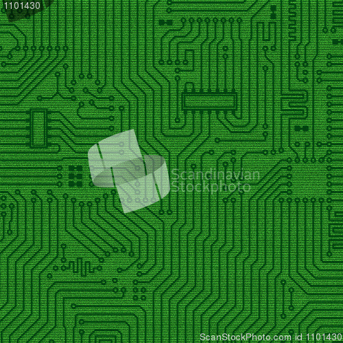 Image of Abstract electronics green texture