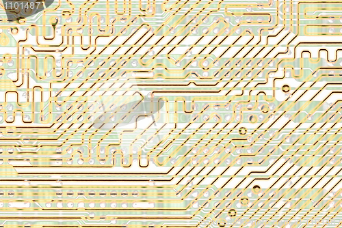 Image of Abstract circuit board golden texture