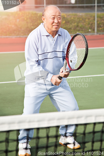 Image of Senior tennis player